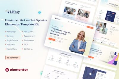 Lifesy - Feminine Life Coach & Speaker Elementor Template Kit