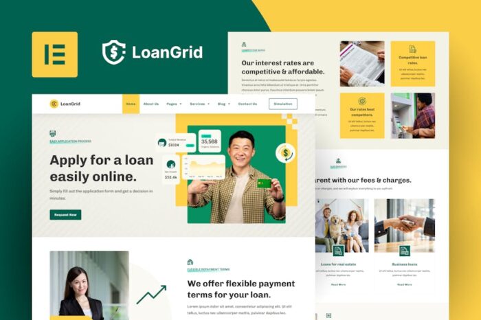 LoanGrid - Loans & Financing Elementor Template Kit