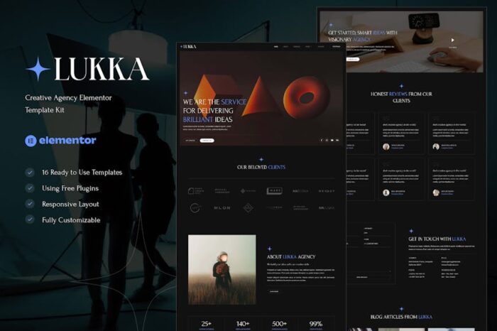 Lukka - Creative Agency Elementor Template Kit