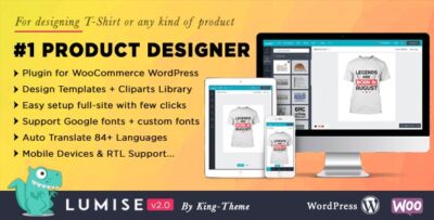 Lumise Product Designer For Woocommerce Wordpress V2.0.5