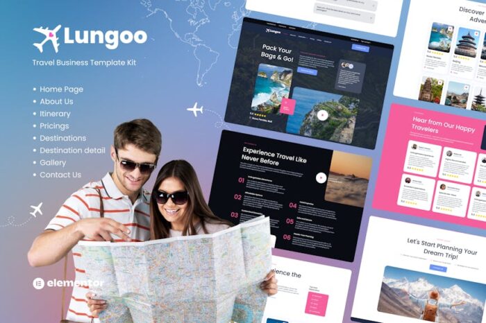 Lungoo - Travel Business Elementor Template Kit