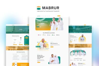 Mabrur - Hajj & Umrah Tour Travel Elementor Template Kit