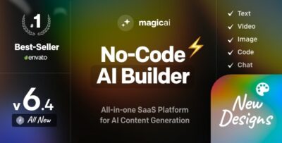 MagicAI - OpenAI Content, Text, Image, Video, Chat, Voice, and Code Generator as SaaS