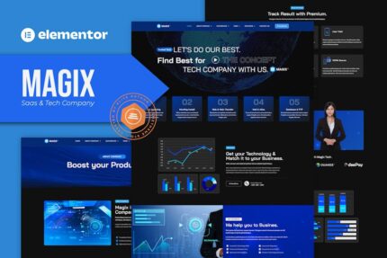 Magix - Saas & Tech Company Elementor Template Kit