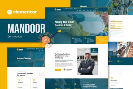 Mandoor - Construction Elementor Pro Template Kit