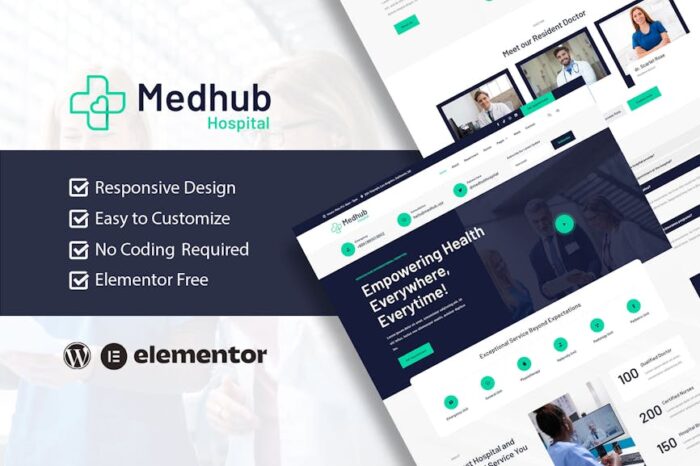 MedHub - Hospital & Medical Elementor Template Kit