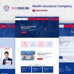 MedInsure - Health Insurance Company Elementor Pro Template Kit