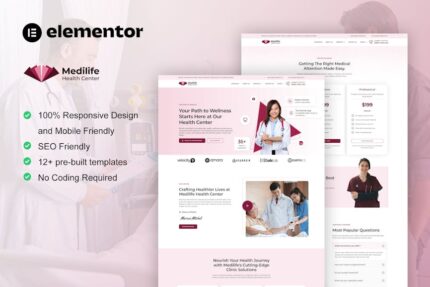 MediLife - Medical Clinic Services Elementor Template Kit