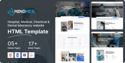 Medical Dental & Healthcare Website HTML Template - Mindmed