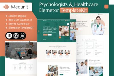 Medunit - Psychologists & Health Care Elementor Template Kit