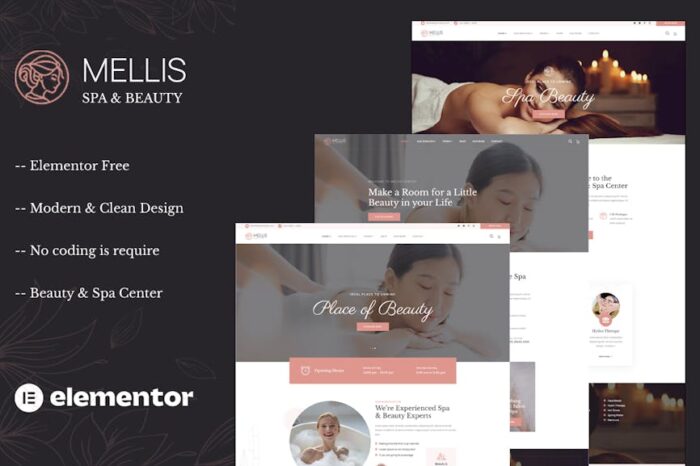 Mellis - Beauty & Spa Elementor Template Kit