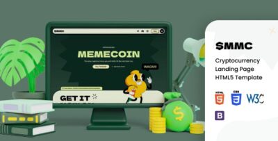 Memecoin - Cryptocurrency Landing Page HTML5 Template