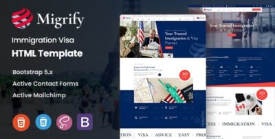 Migrify - Immigration Visa Consulting HTML Template