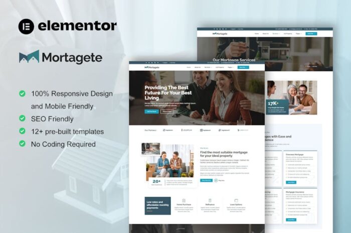 Mortagete - Mortgage Company Elementor Template Kit