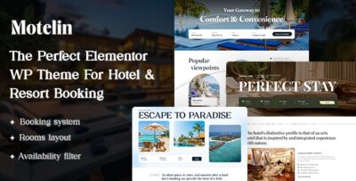 Motelin - Hotel & Resort Booking Elementor WordPress Theme