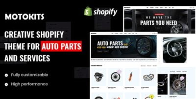 Motokits - Auto Parts & Services Creative Shopify Theme