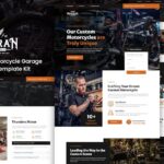 Motoran - Custom Motorcycle Garage Service Elementor Template Kit