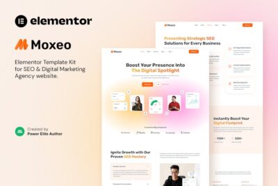 Moxeo - SEO & Digital Marketing Agency Elementor Template Kit
