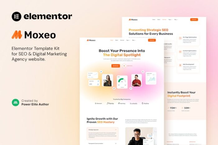 Moxeo – SEO & Digital Marketing Agency Elementor Template Kit