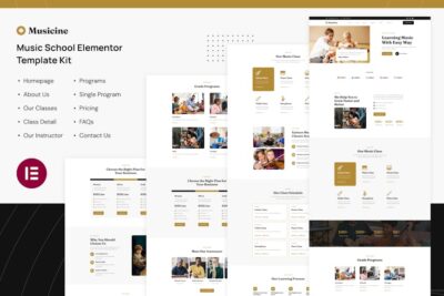 Musicine - Music School Elementor Template Kit