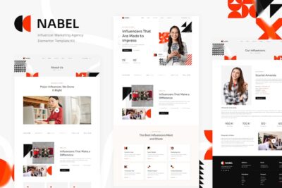 Nabel - Influencer Marketing Agency Elementor Template Kit