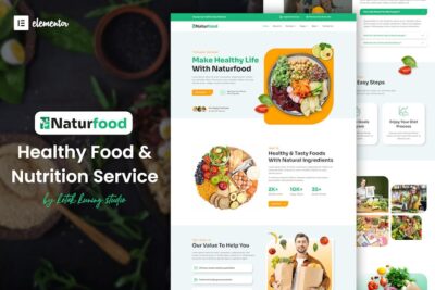 Naturfood - Healthy Food & Nutrition Specialist Elementor Template Kit