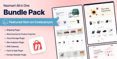 Nazmart Bundle Pack - Multi-Tenancy eCommerce Platform (SAAS)