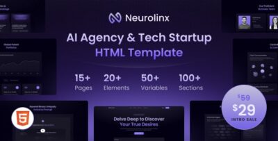 Neurolinx - AI Deep Search Technology Startup & Agency HTML Template