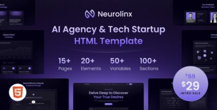 Neurolinx – AI Deep Search Technology Startup & Agency HTML Template