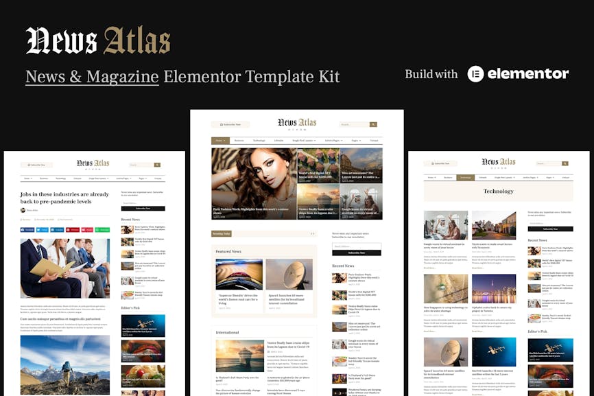 NewsAtlas - News & Magazine Elementor Template Kit NewsAtlas - News & Magazine Elementor Template Kit