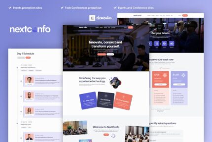NextConfo - Events & Conference Elementor Pro Template Kit