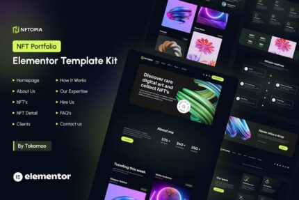 Nftopia - NFT Portfolio Elementor Pro Template Kit