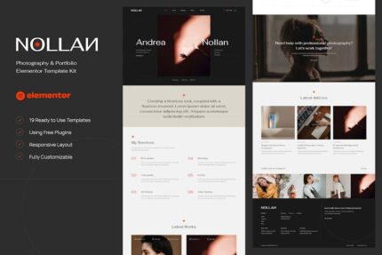 Nollan - Photography & Portfolio Elementor Template Kit