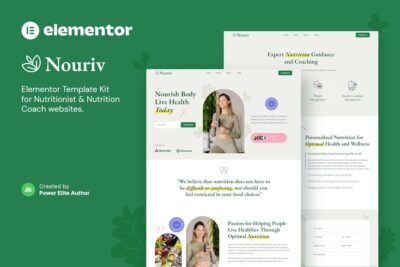 Nouriv - Nutrition Coach & Nutritionist Elementor Template Kit