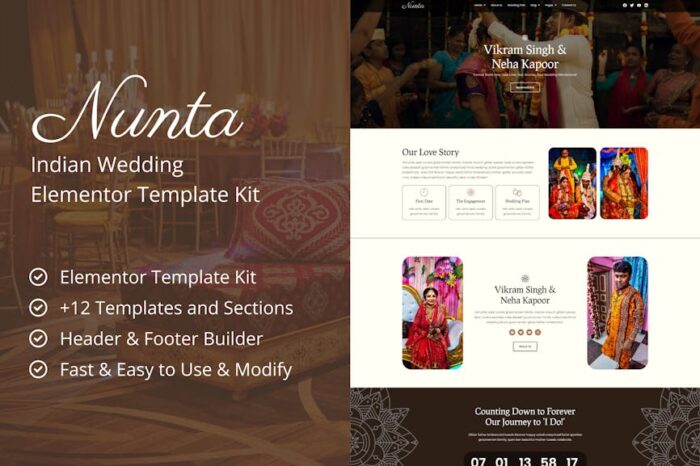 Nunta - Cultural Wedding Elementor Template Kit