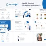 Nusapp - SaaS Startup & Business Elementor Template Kit
