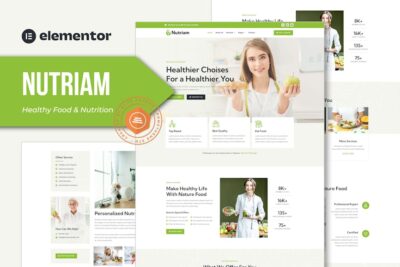 Nutriam - Healthy Food & Nutrition Service Elementor Template Kit