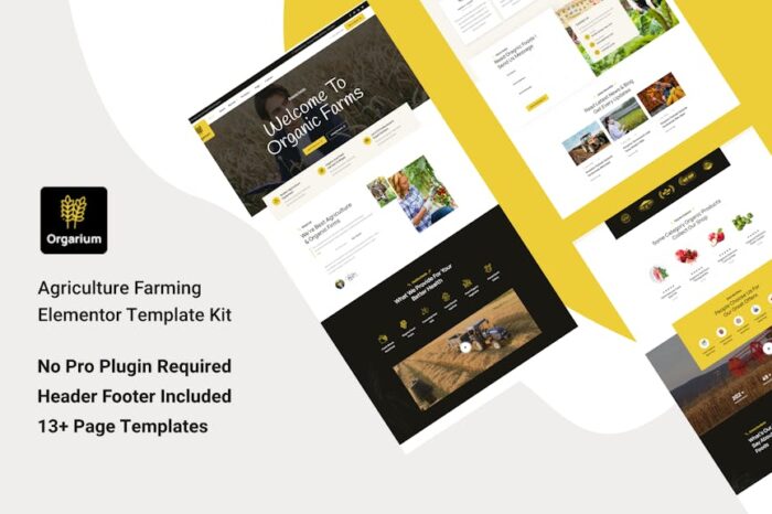 Orgarium - Agriculture Organic Farming Template Kit