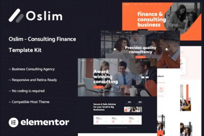 Oslim - Consulting Finance Elementor Template Kit