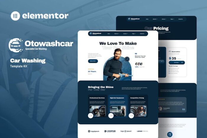 Otowashcar - Car Washing Elementor Template Kit