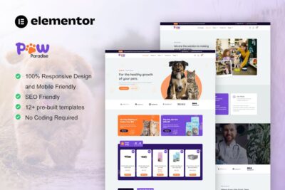 PawParadise - WooCommerce Pet Shop Elementor Template Kit