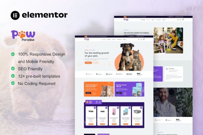 PawParadise - WooCommerce Pet Shop Elementor Template Kit