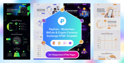 PayCoin - Blockchain, BitCoin & Crypto Currency Exchange HTML