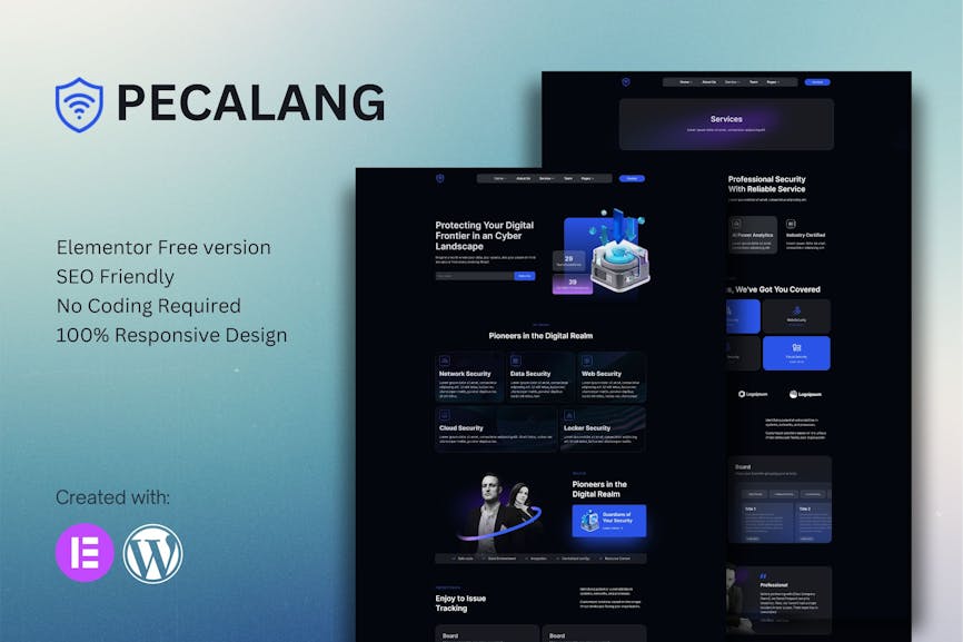 Pecalang - Cyber Security Services Elementor Template Kit Pecalang - Cyber Security Services Elementor Template Kit