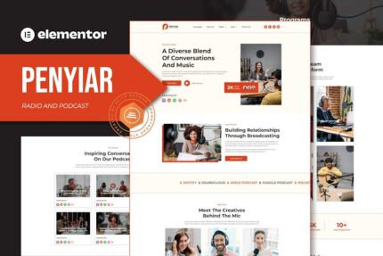 Penyiar - Radio & Podcast Elementor Template Kit