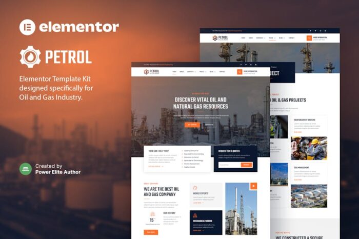 Petrol – Oil & Gas Industry Elementor Template Kit