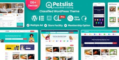 Petslist - Pet listing WordPress Theme v1.2.5