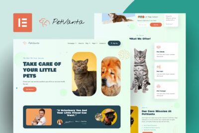 Petvanta - Pet Care Services Elementor Template Kit