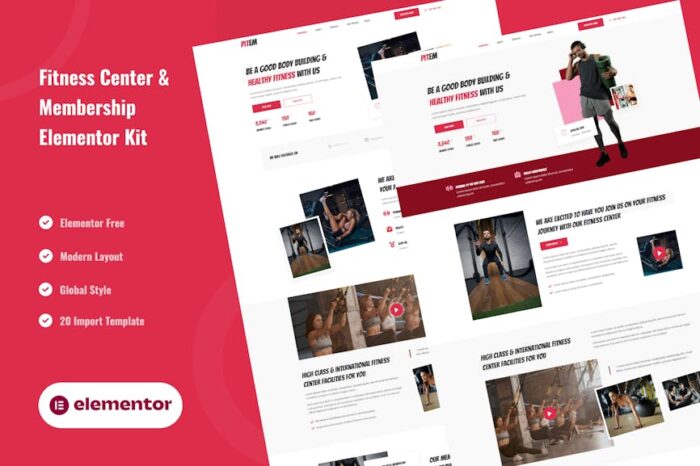 Pitem - Fitness Center & Membership Elementor Template Kit