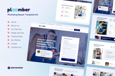 Ploomber - Plumbing Repair Elementor Template Kit